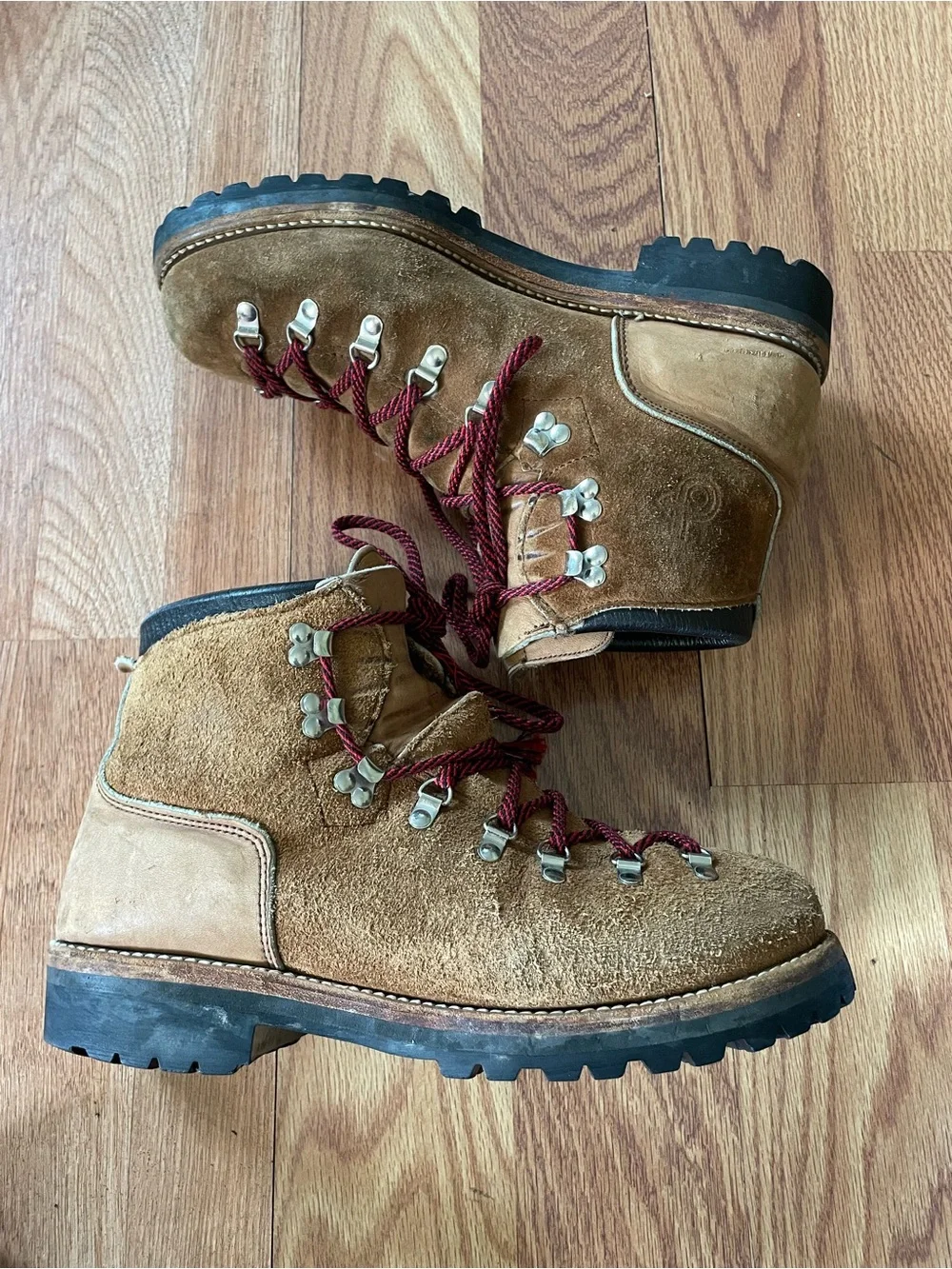 VTG DEXTER Leather Mountaineering Hiking Boots Mens Sz 12 M Vibram MADE IN USA